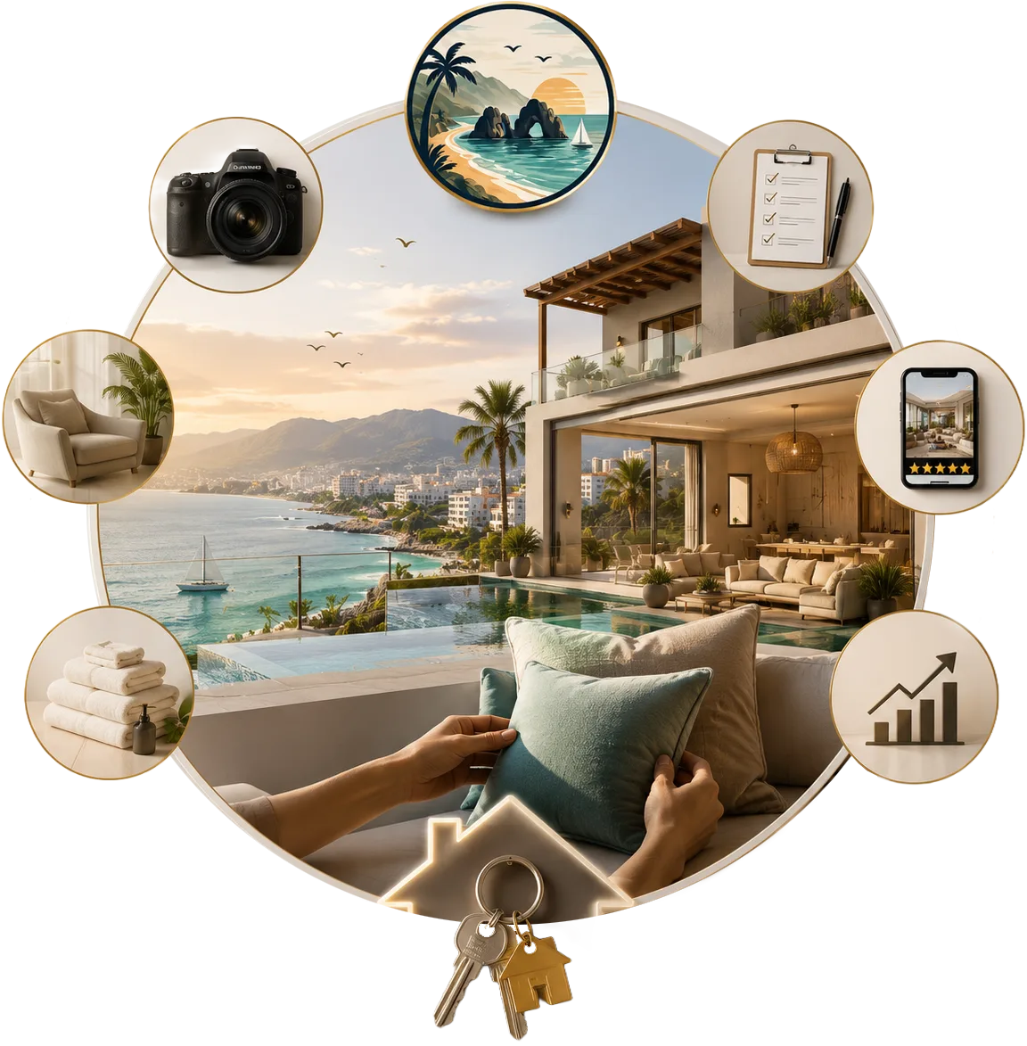 Mockup de puesta en marcha vacacional profesional